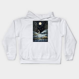 Moonlit Reverie: The Hare's Serenity Kids Hoodie